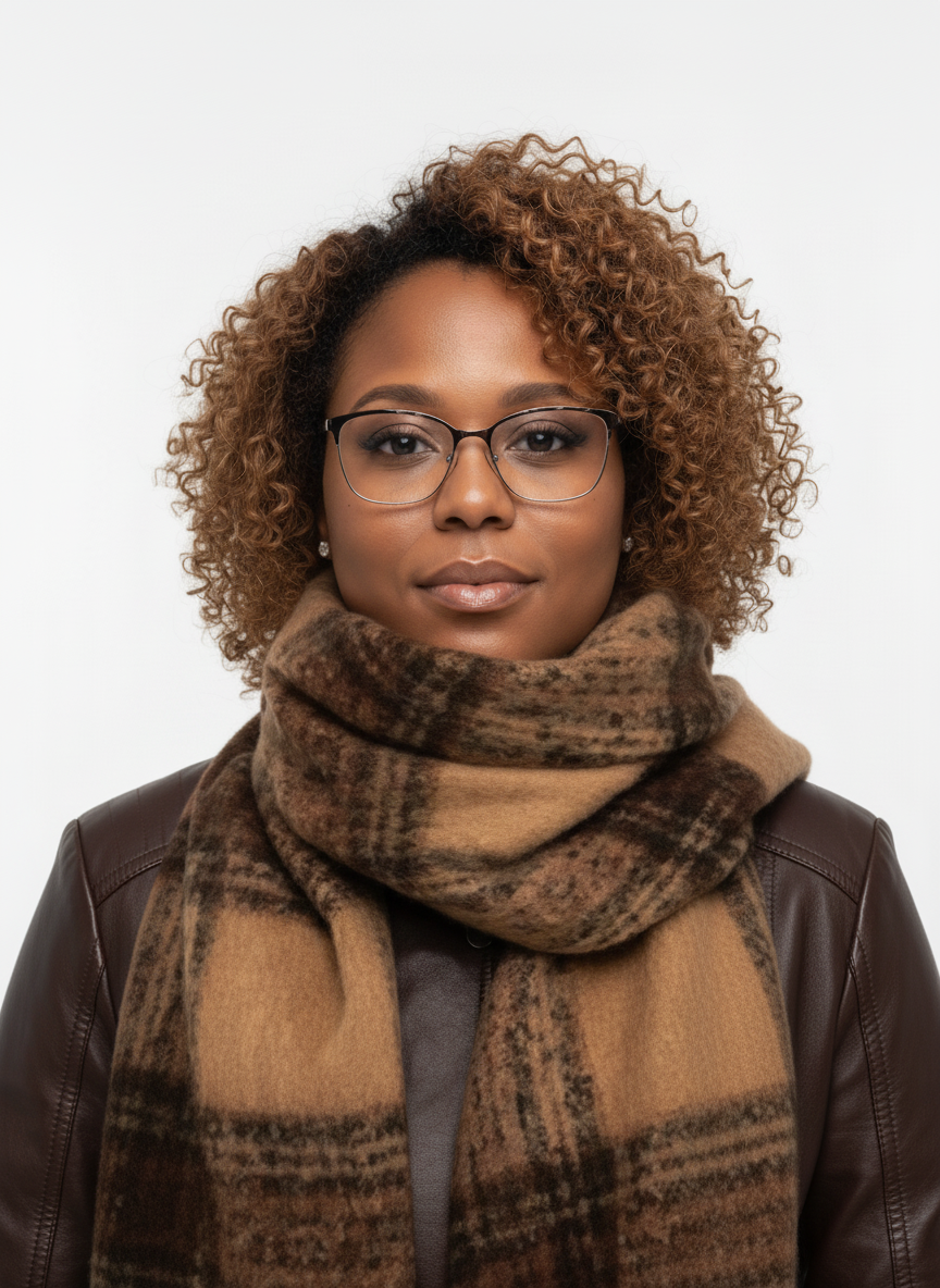 1pc Ladies' Autumn And Winter New Retro Maillard Scarf,